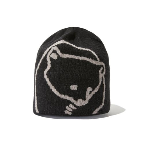 BEAR JACQUARD WOOL BEANIE BLACK_FQ7AH46U