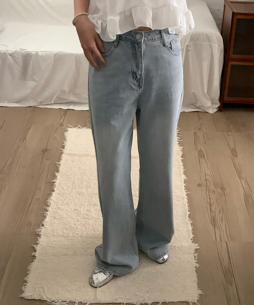 오베럴 [미친핏💛] 라이 부츠컷 연청데님 / 1주 소요