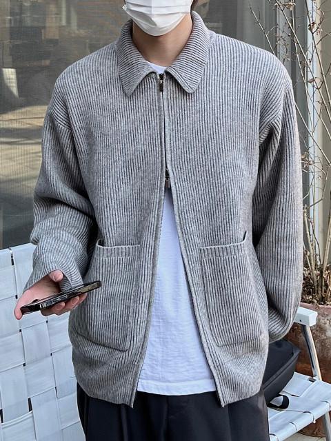 (여유주문, 입고지연) 투웨이 하찌 카라 니트 집업 가디건 5C