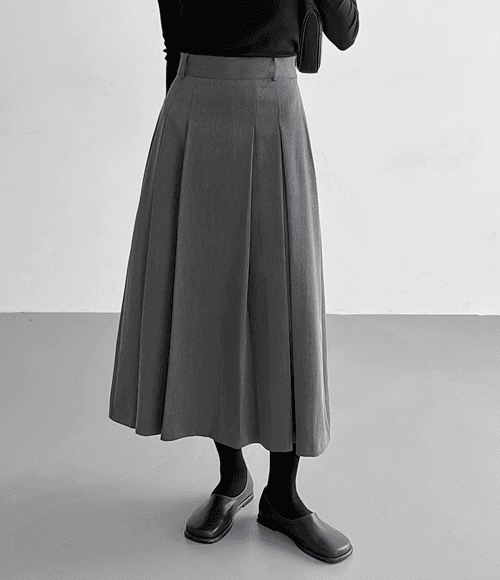 에이 플리츠 스커트