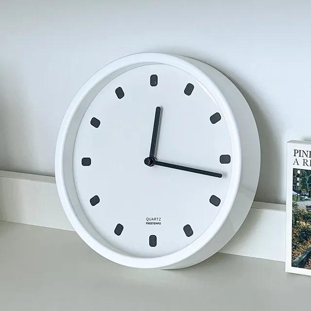 [프리템포] 벨리사 화이트 무소음 인테리어 벽시계 미드센추리 모던