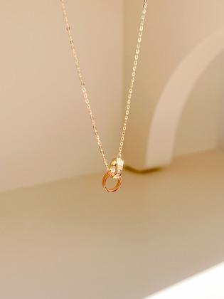 14k 라운드 콤비 목걸이