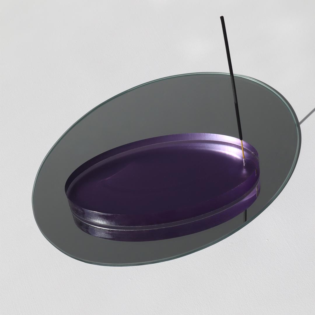 Clear. Oval Royal Purple