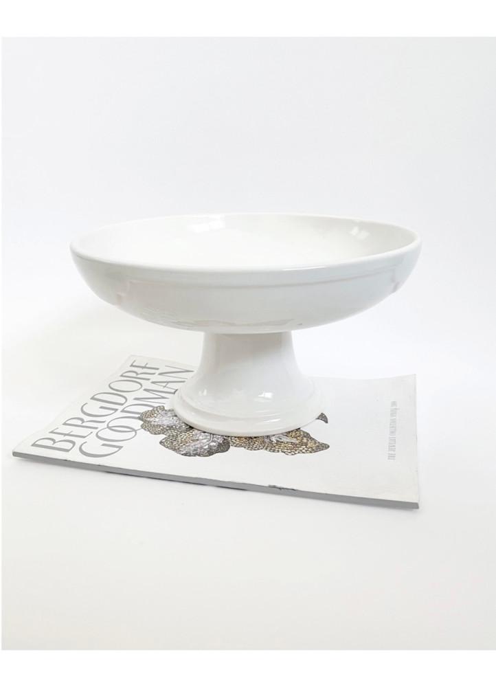 [vintage] plain white compotier stand