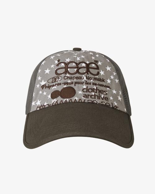 WEB LOGO STAR MESH CAP [GREY]