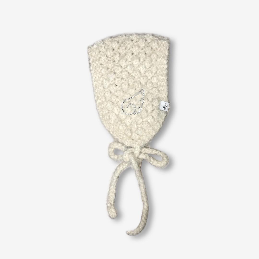 Angel Wing Knit Earmuff - ivory
