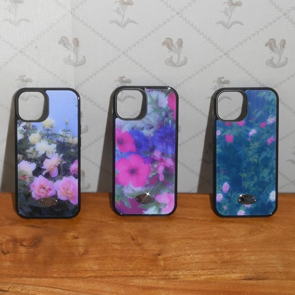 워터진 / vintage flower 글라스범퍼 케이스 (맥세이프 변경 가능) iphone 15 pro max