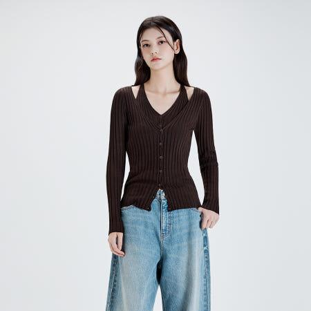 이런 상품 어때요? [미쏘]골지 레이어드 가디건_MIWCKF93SS