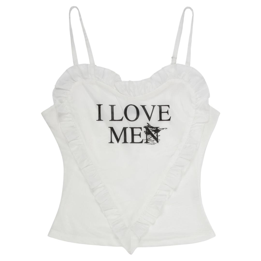 I Love Men Heart Top - XS