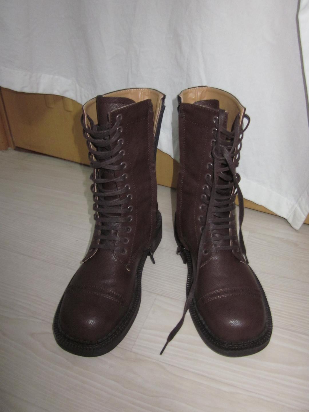 딥브라운 레더 워커부츠