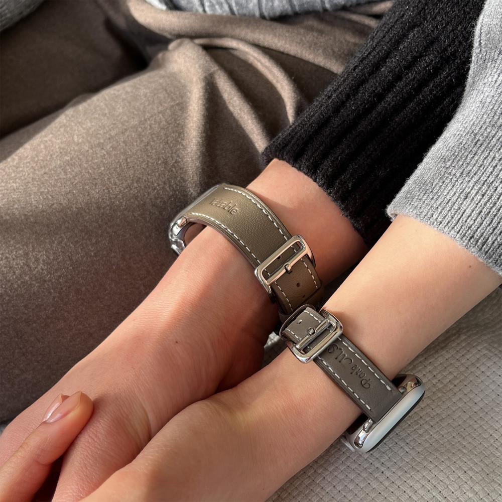 아이메이드잇 애플워치 가죽 각인 모던 싱글투어 스트랩 밴드 7 6 se 호환