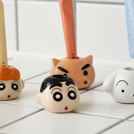 짱구 욕실 도자기 칫솔꽂이