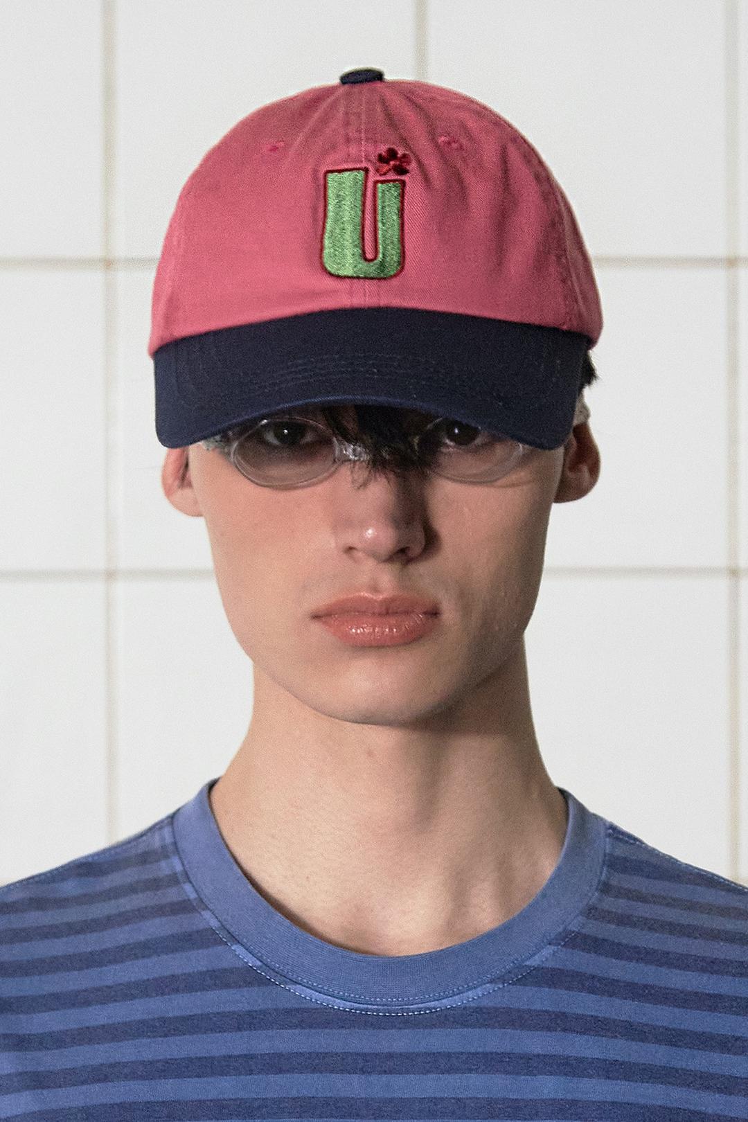 U LOGO TWO-TONE CAP / PINK
