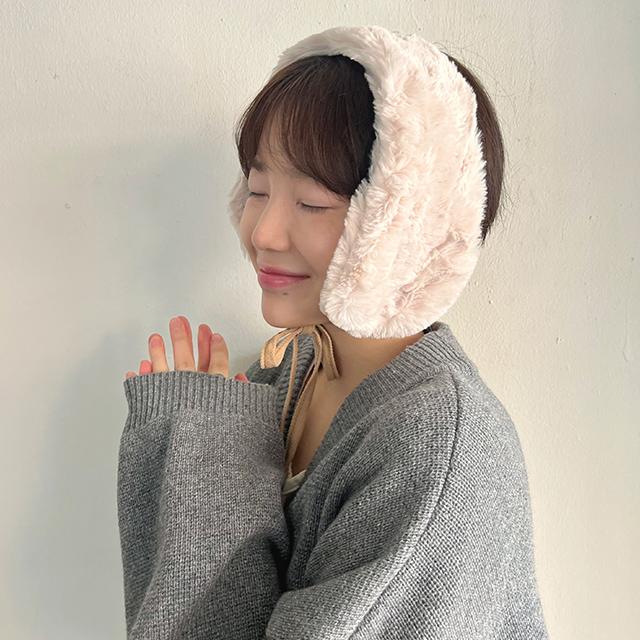 롭스 밍크 퍼 귀도리 귀마개