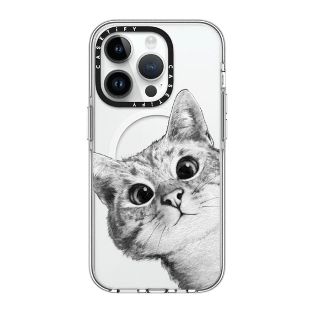 peekaboo cat on rose gold