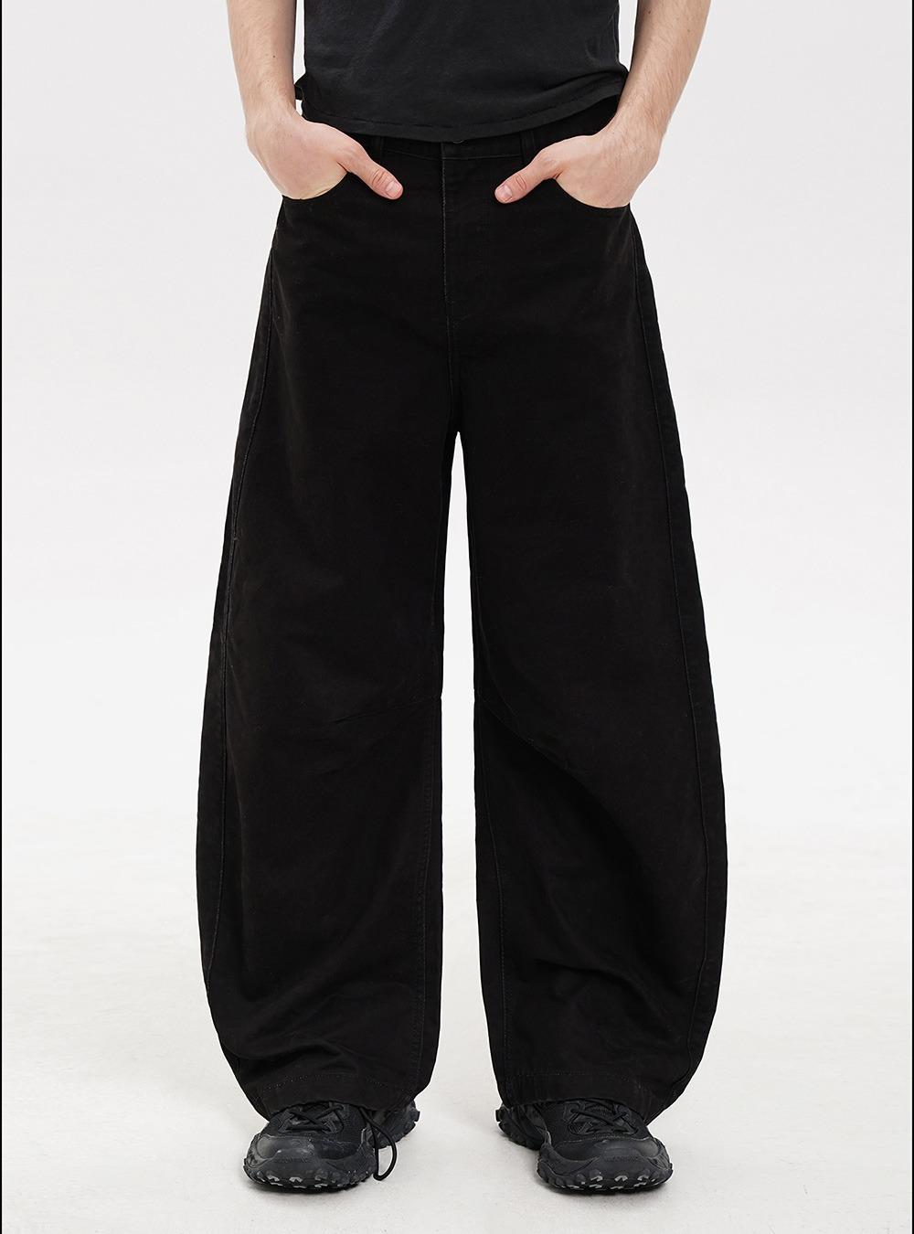 Curved Leg Cotton Pants