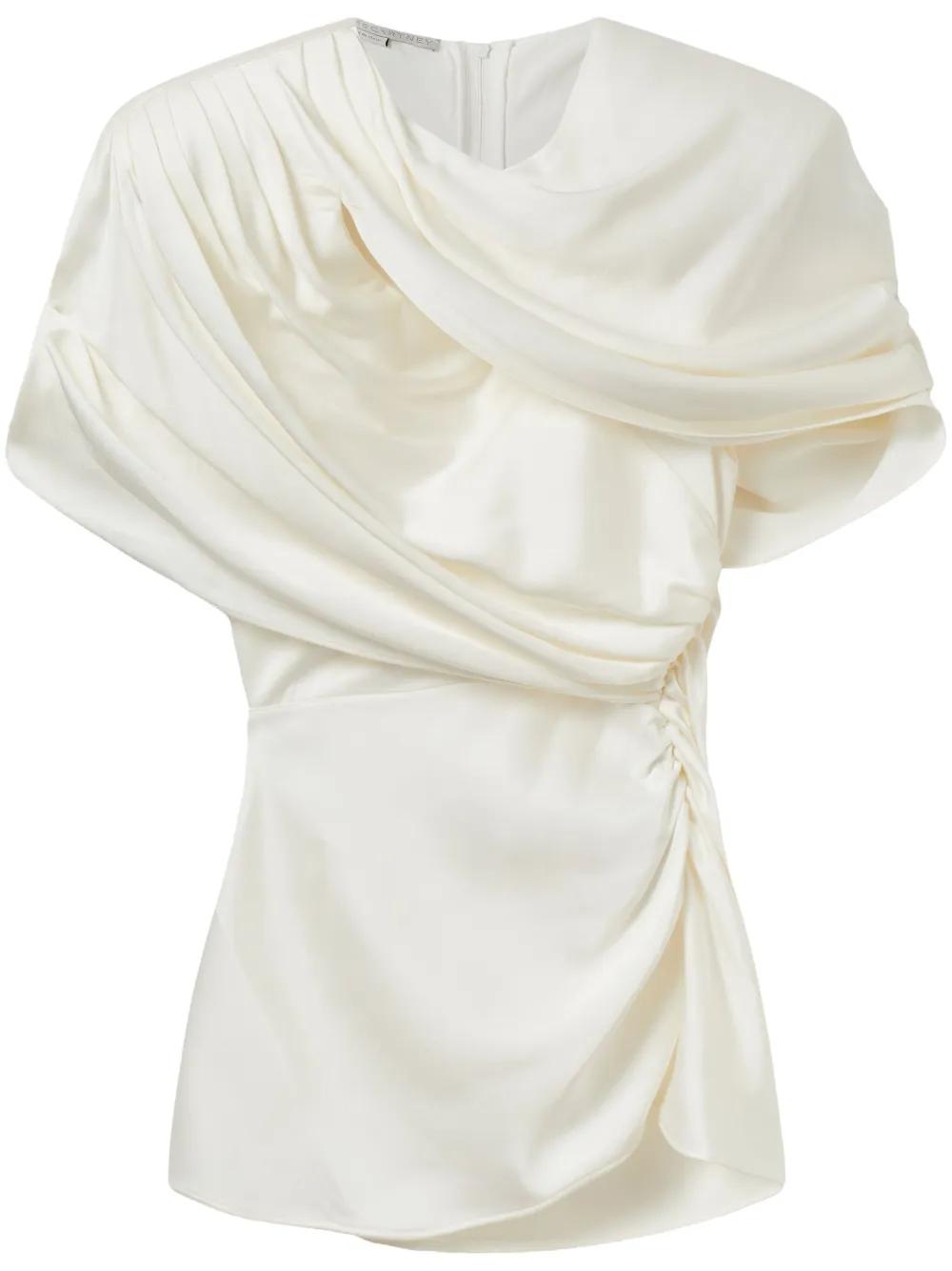 Stella McCartney 드레이프 케이프 탑 | 화이트 | FARFETCH KR