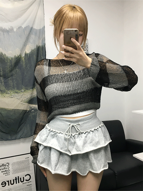 [-3kg핏보장!!쫀쫀속바지!!] Cancan Frill Training Cake Skirt Pants. (3col)