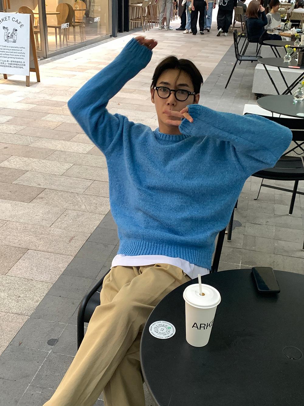 레먼 라운드 니트