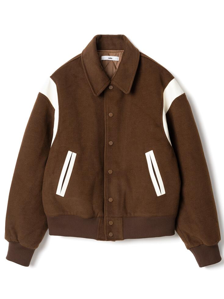 유주얼 바시티 자켓 [브라운]