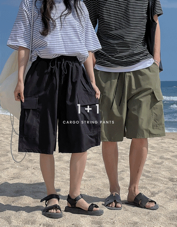 [1+1](UNISEX) 로아 카고 버뮤다 팬츠