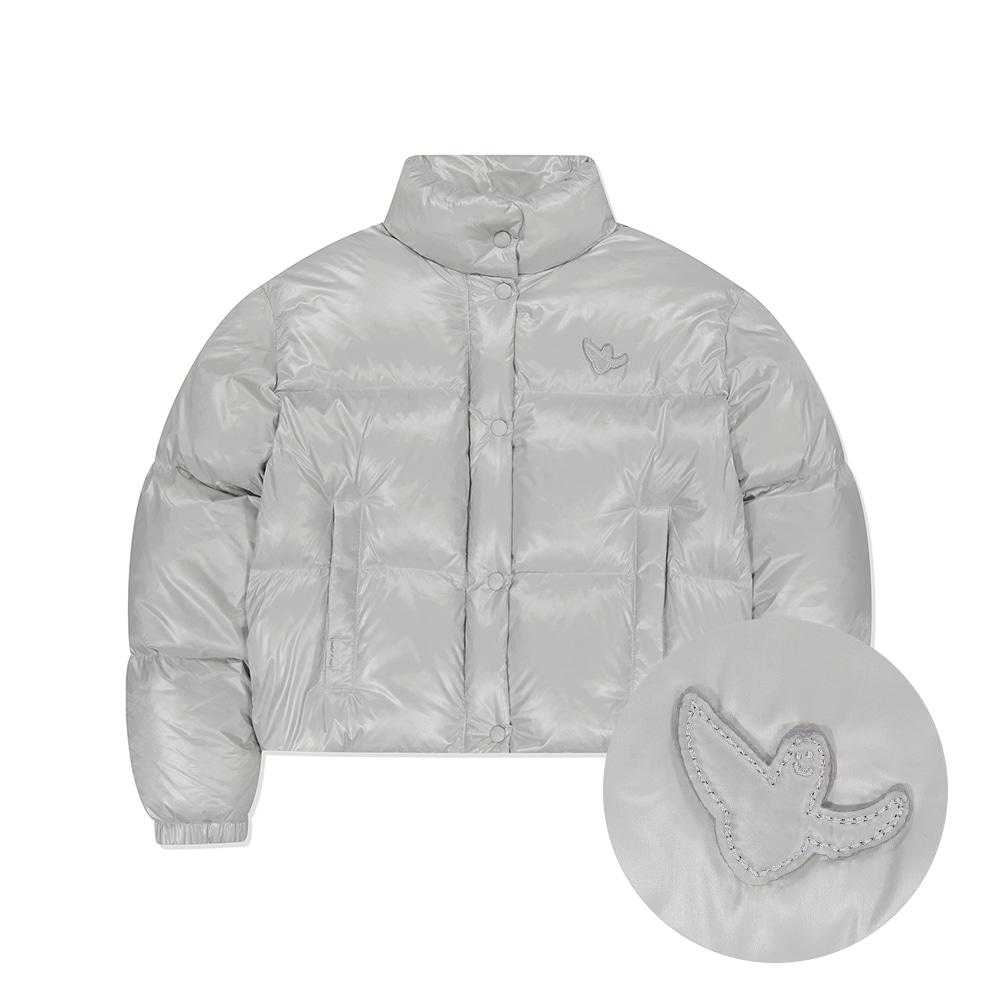 우먼스 엔젤 와펜 다운 숏푸퍼 라이트 그레이