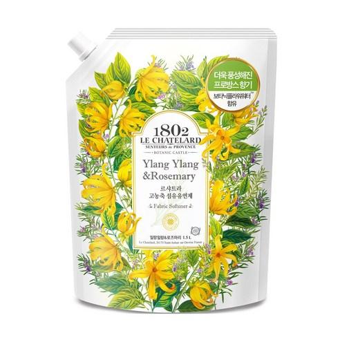 르샤트라1802 고농축 섬유유연제 일랑일랑 로즈마리, 1.5L, 4개 - 액체섬유유연제 | 쿠팡