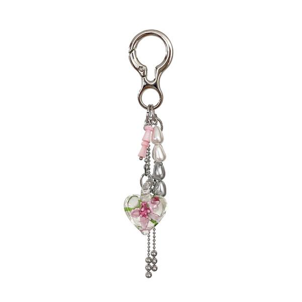 (atta) A Piece Of Flower Keyring Pink