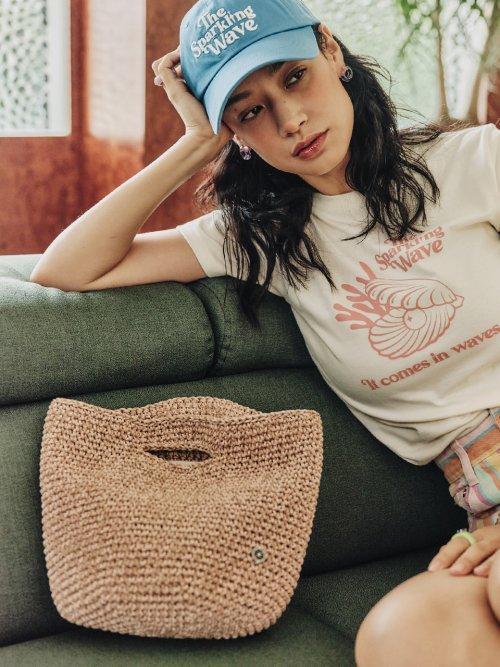 Two Tone Basket Bag Brown