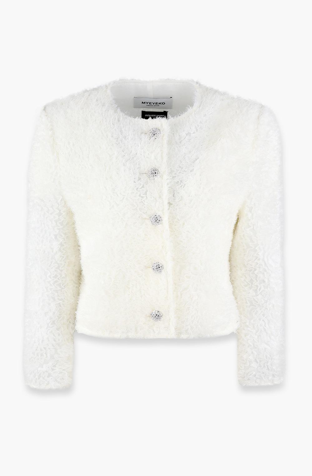 HIGH QUALITY LINE -  Magnolia Tulle  Jacket (Fabric by, Made in JAPAN) IVORY