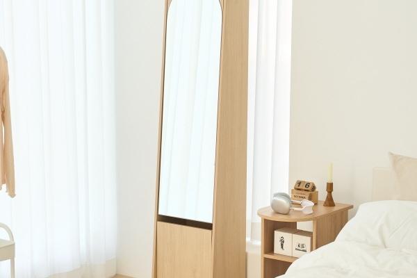 루나 라운드 전신거울 수납 화장대 2colors