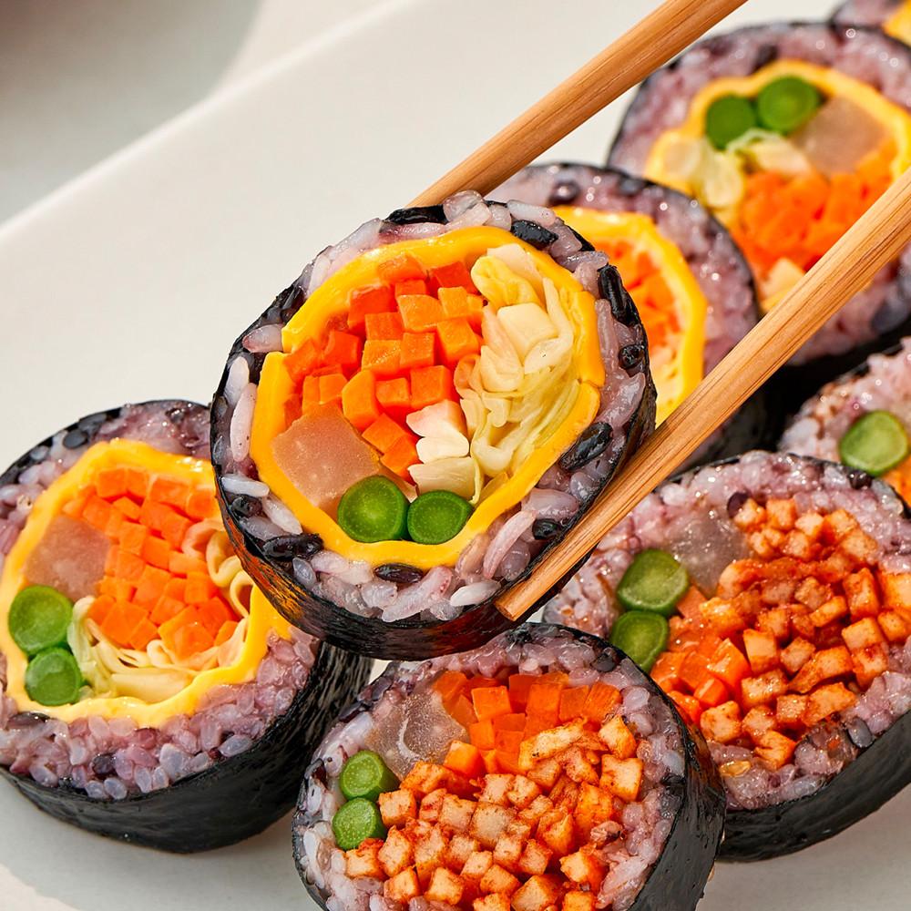 랠리 흑미곤약김밥 간편식 운동 식단 관리 불어묵 제육 체다치즈 묵은지참치마요 [원산지:국산(경상남도 하동군)]