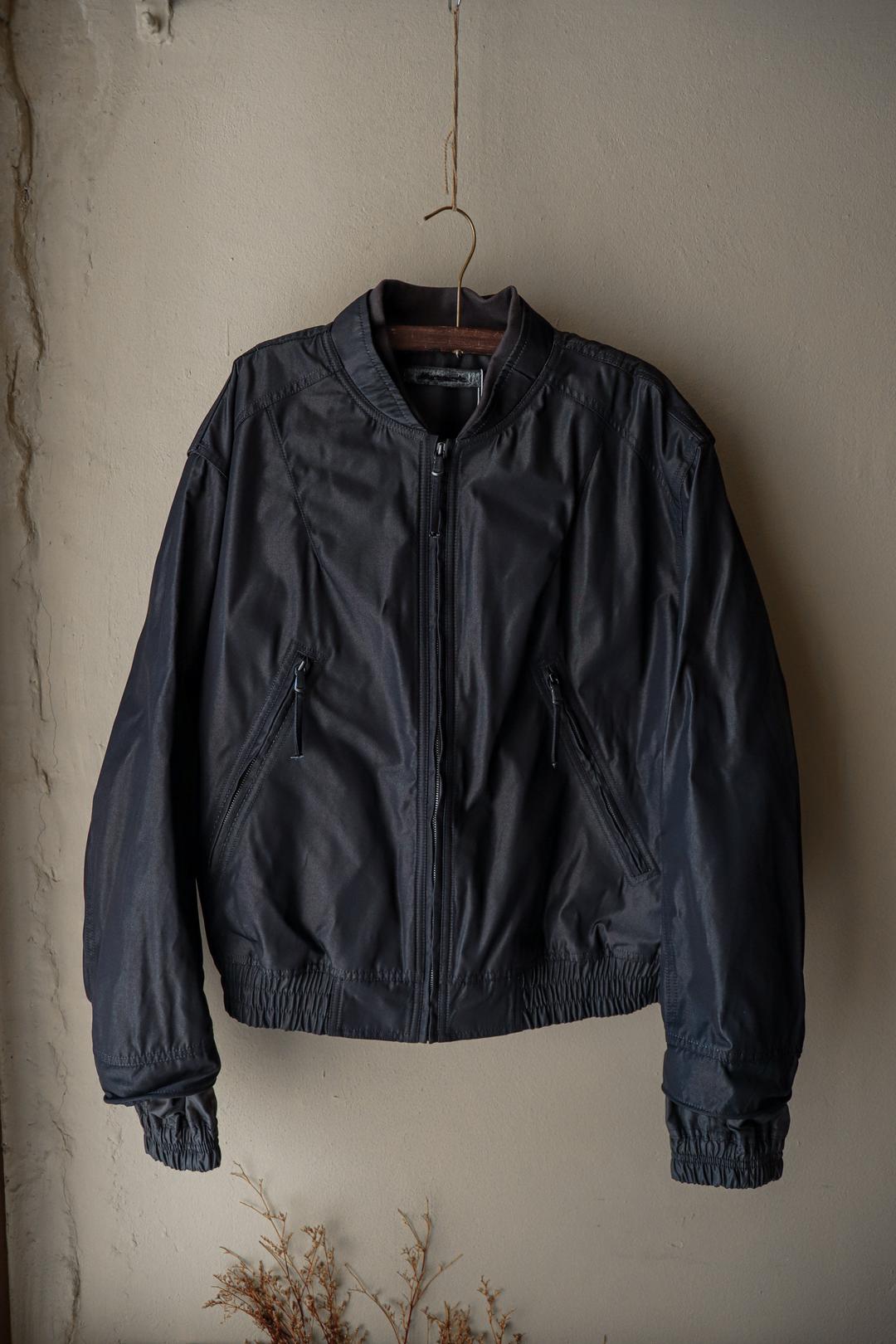 블랙멀 Blackmerle - Double Sleeve Bomber - Metal Grey