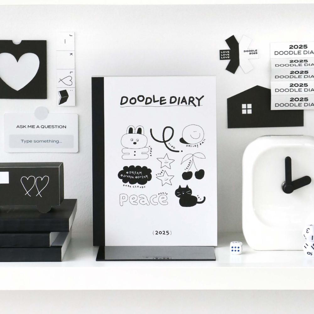 +달력 아이코닉 2025 두들 다이어리(위클리 플래너 일기장 스케줄러 다꾸 DIARY)01