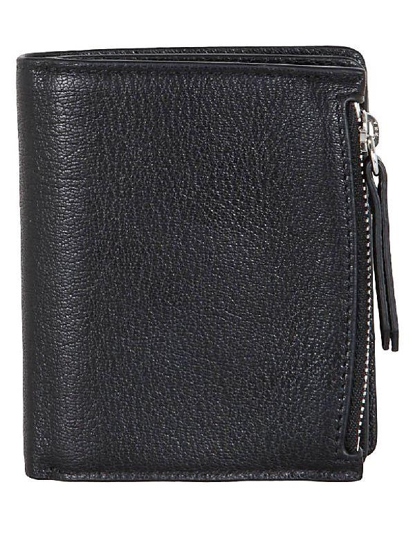 스티치 레더 바이폴드 지갑