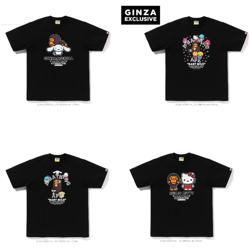 베이프 베이비마일로 x 산리오 긴자 한정 반팔티셔츠