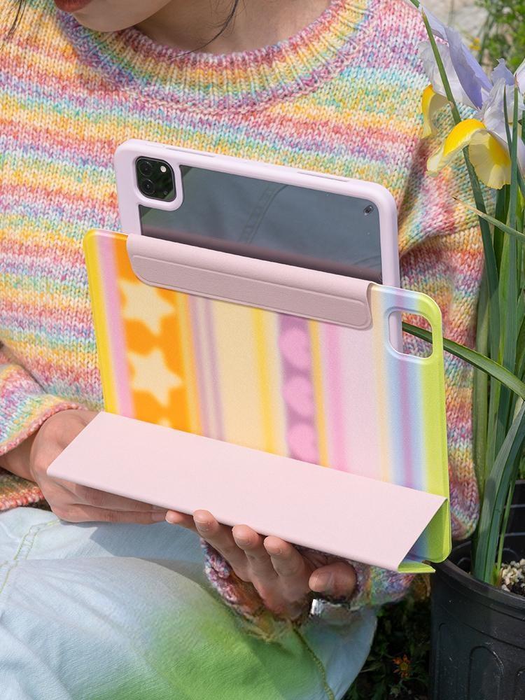 수심 Firework ipad Case 아이패드 케이스 키치 귀여운 펜슬 수납 그라데이션