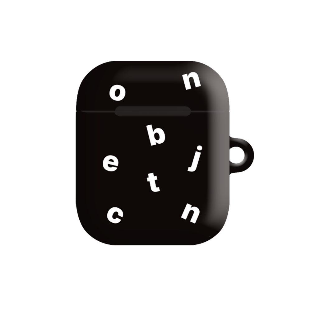 [에어팟/에어팟프로 케이스] logo pattern black