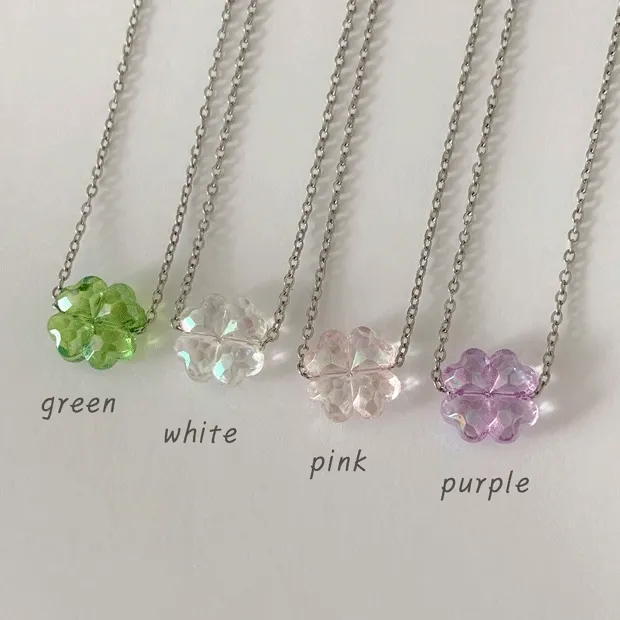 당일출고[제일최저가🍀/써지컬] 행운 가득 네잎클로버 우정템 커플템 (2개이상 구매시 할인)