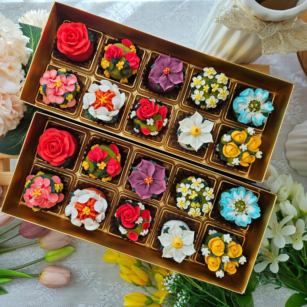 앙금플라워쿠키10구 카네이션 명절선물 어버이날 스승의날 답례품 상견례 생화 설날선물