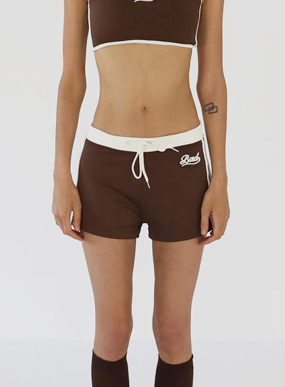 [w-srt24-037] 웬디 보이 숏츠 - 브라운