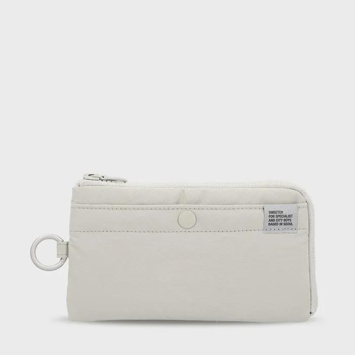 HALF ZIP WALLET 001 L Cream