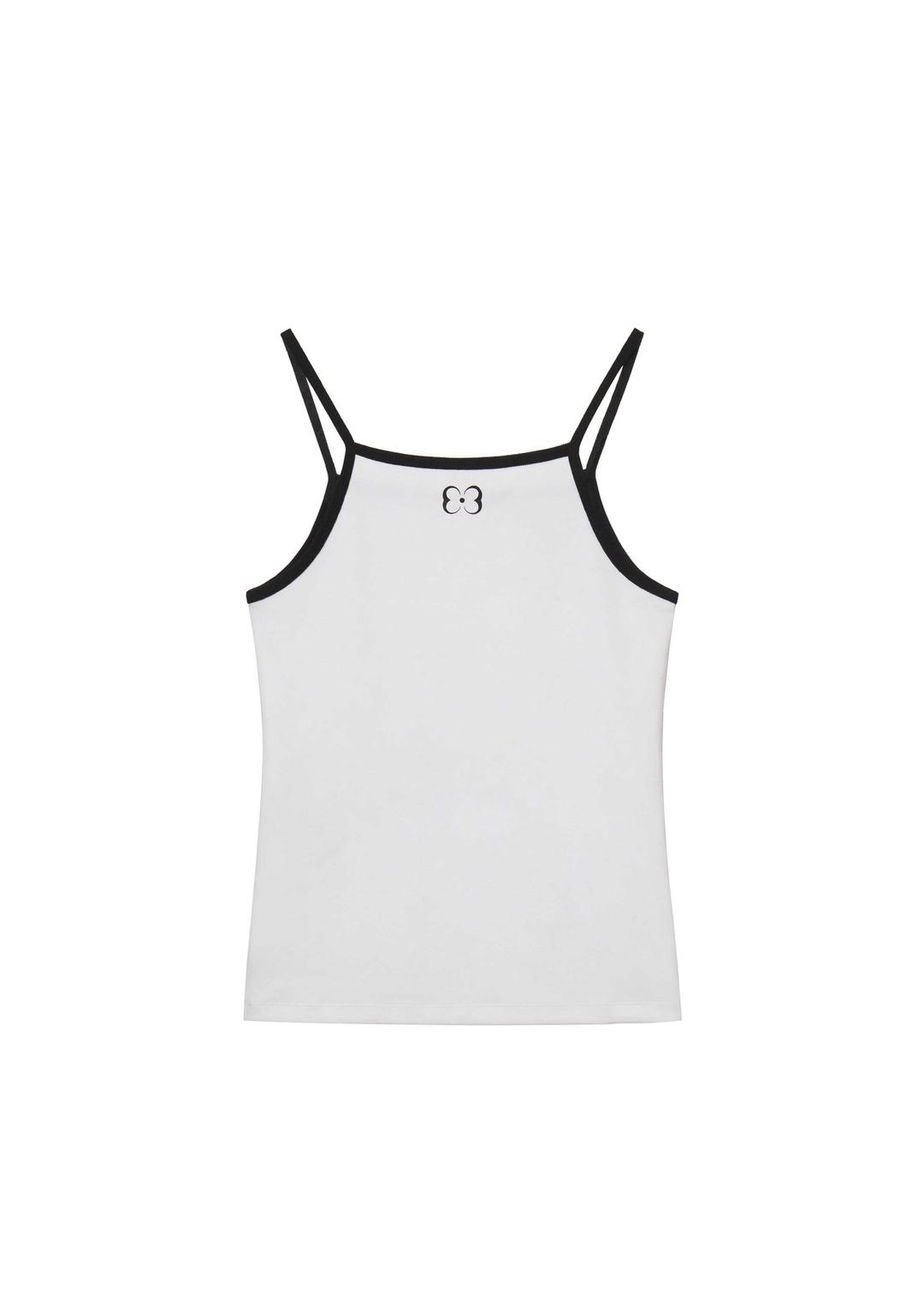 BUTTERFLY LOGO SLEEVELESS JERSEY TOP_WHITE