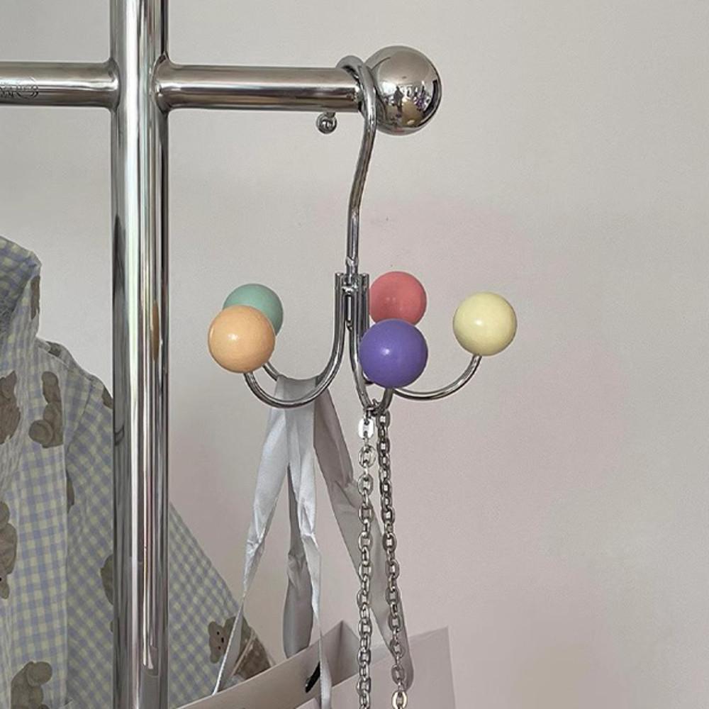 노지카 우드 컬러볼 미니 후크 옷걸이 행거 가방걸이 모자걸이 크트랙 9color