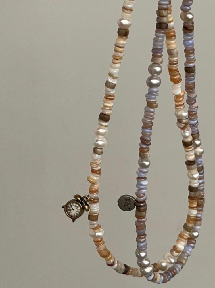 자개 담수진주 목걸이