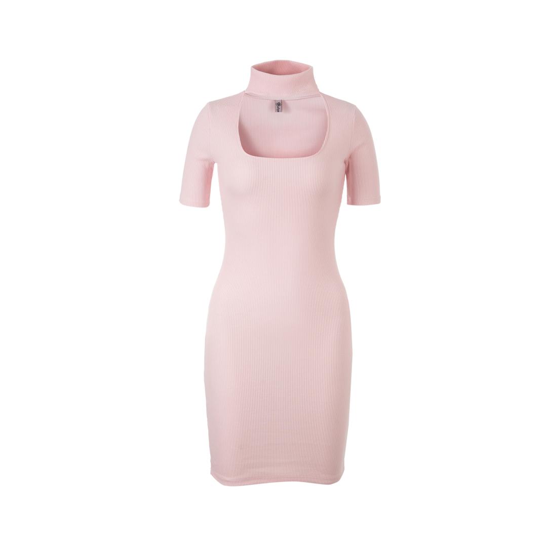 Creamy choker mini dress
