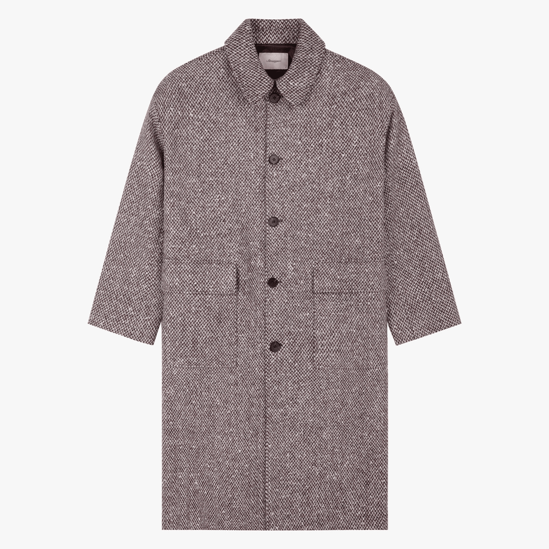 Stranger Regular Fit Tweed Wool Coat