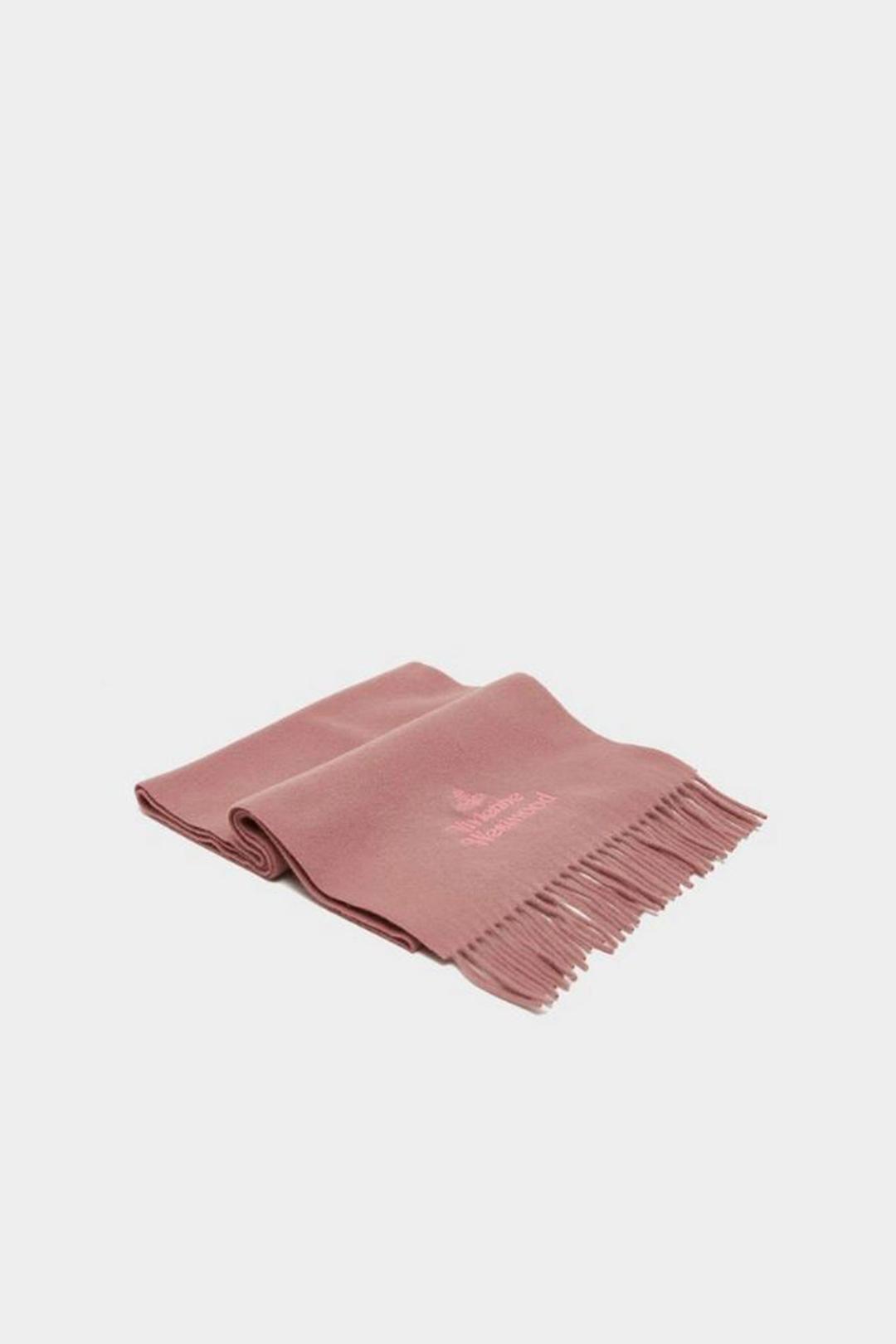 [VIVIENNE WESTWOOD] EMBROIDERED LAMBSWOOL SCARF 30X180 81030007-W001Z-FP ROSE
