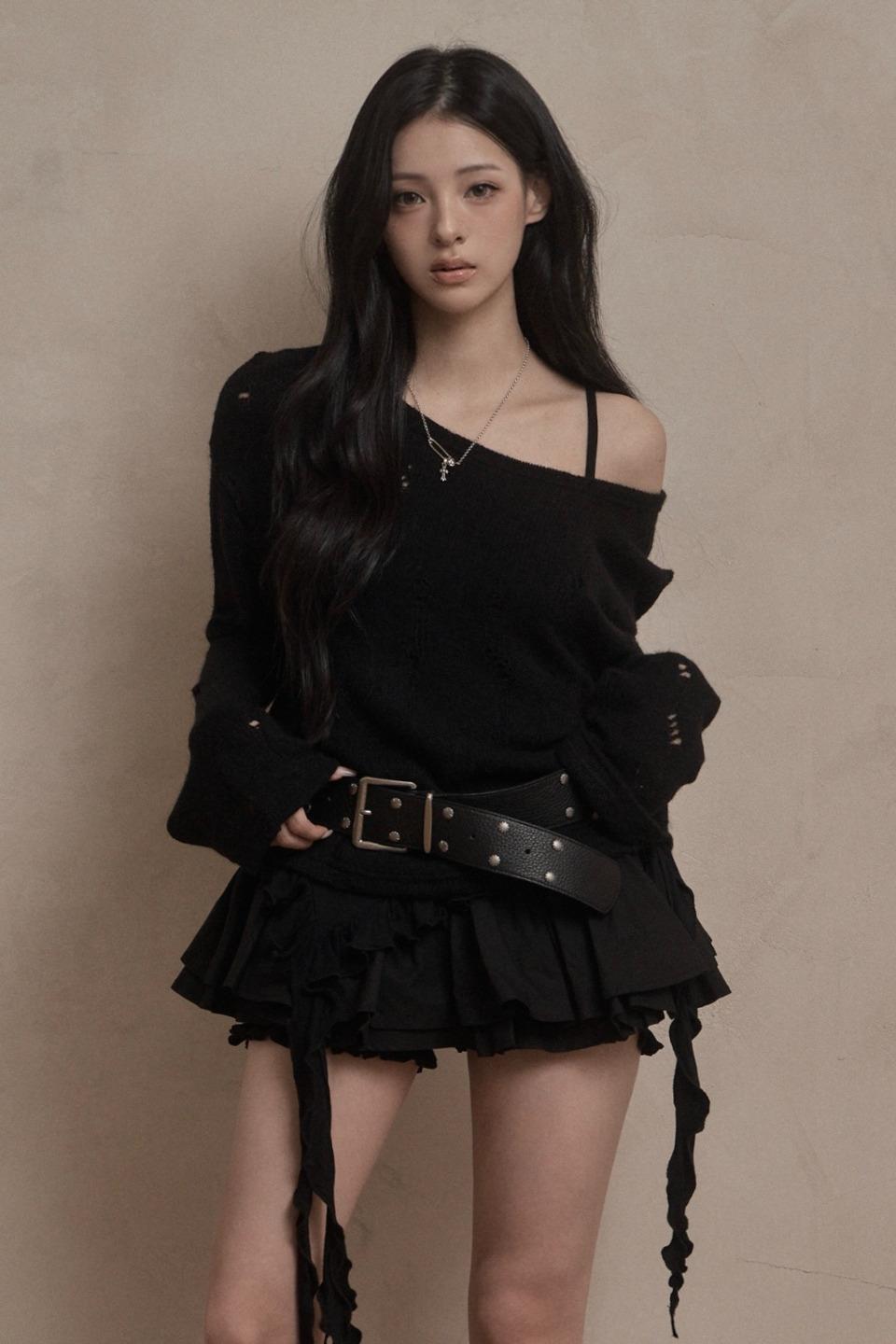 Damage Punching Knit (black)