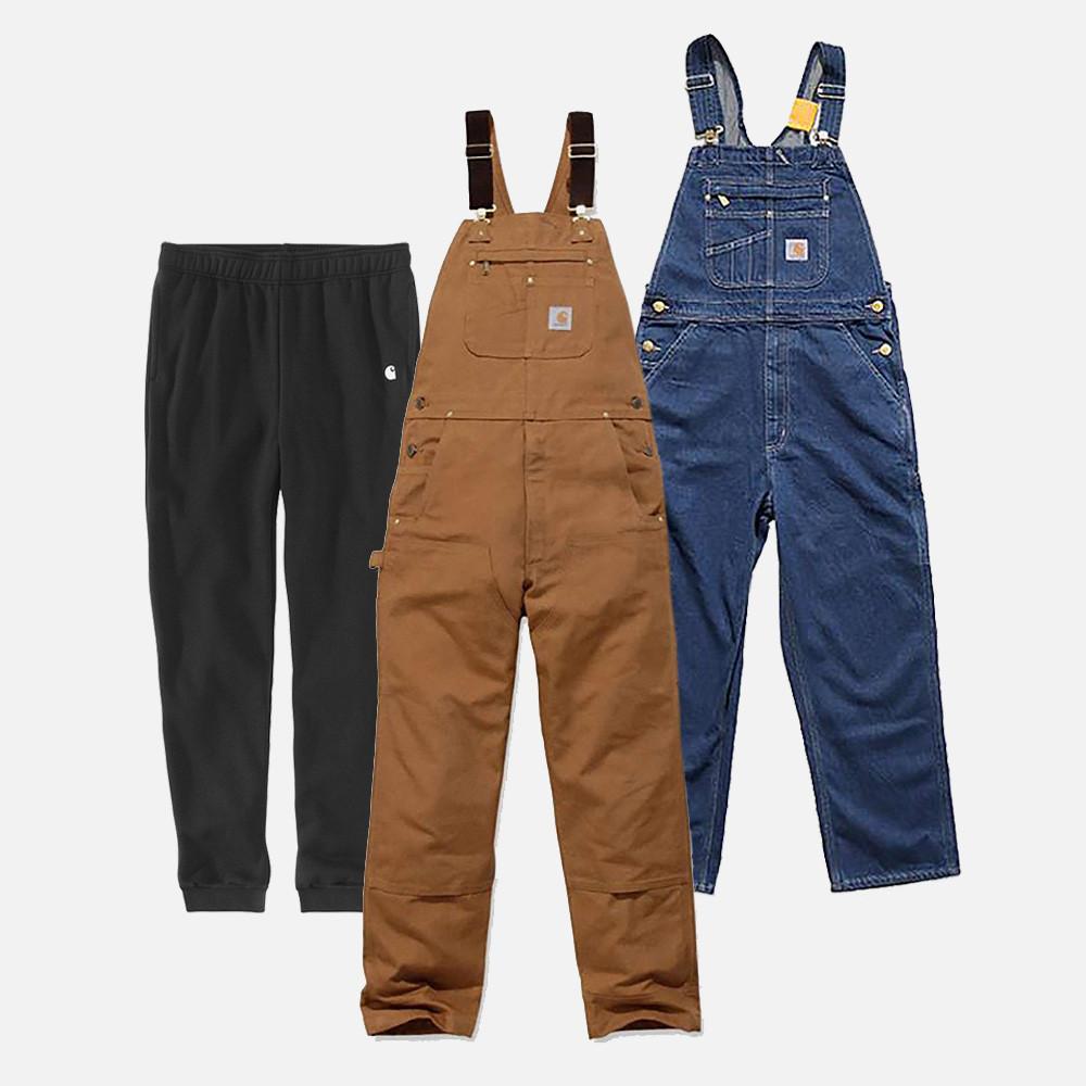 칼하트 오버롤 스웨트팬츠 멜빵 바지